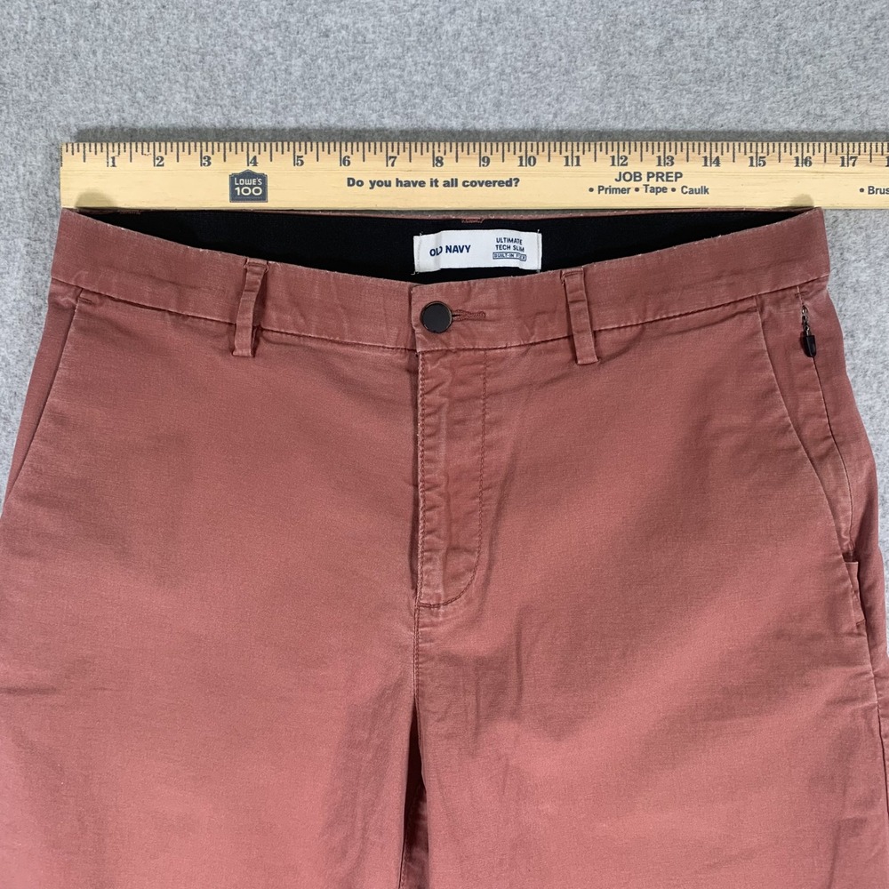 Old Navy Ultimate Tech Slim Shorts Mens 33 Rose Clay Built-In Flex Flat Front - Picture 10 of 14